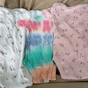 Child of Mine Floral and Tie-Dye Bodysuit Set